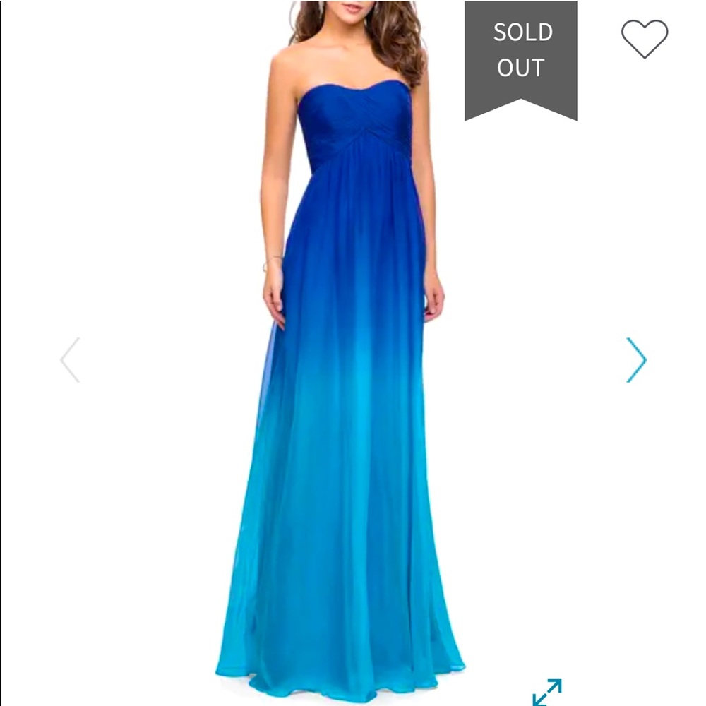 La Femme Ombré Rouched Dress 20986